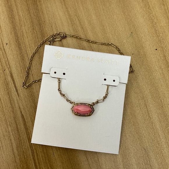 Kendra Scott Gold Necklace with Pink Stone - Picture 4 of 4